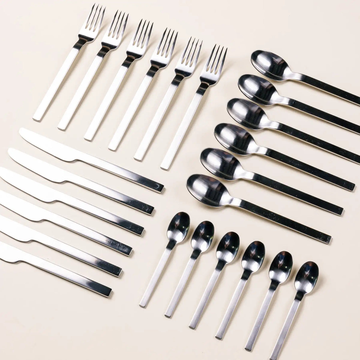 Stainless Steel Flatware, 24-Piece Set