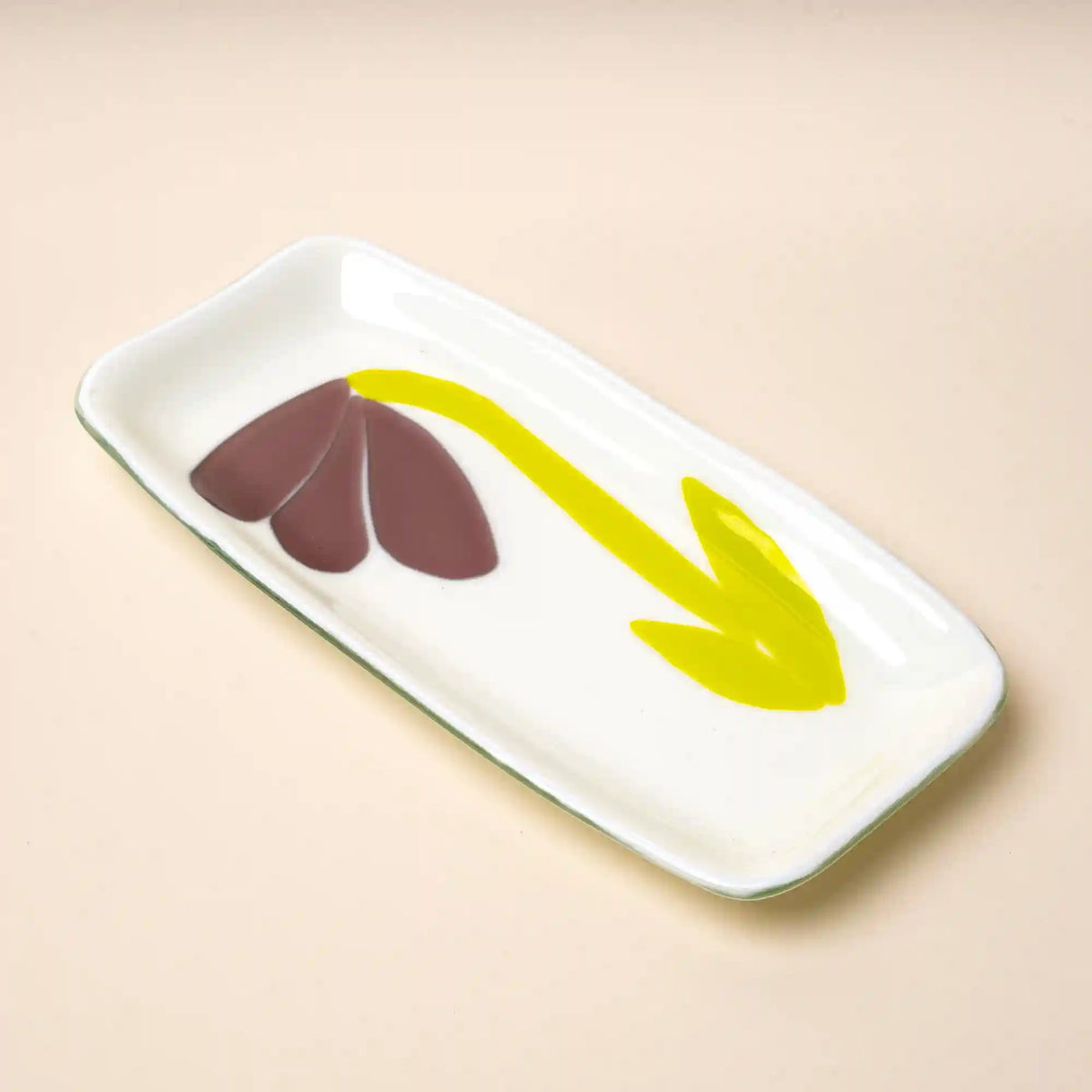 Glass Flower Catchall Tray Main image