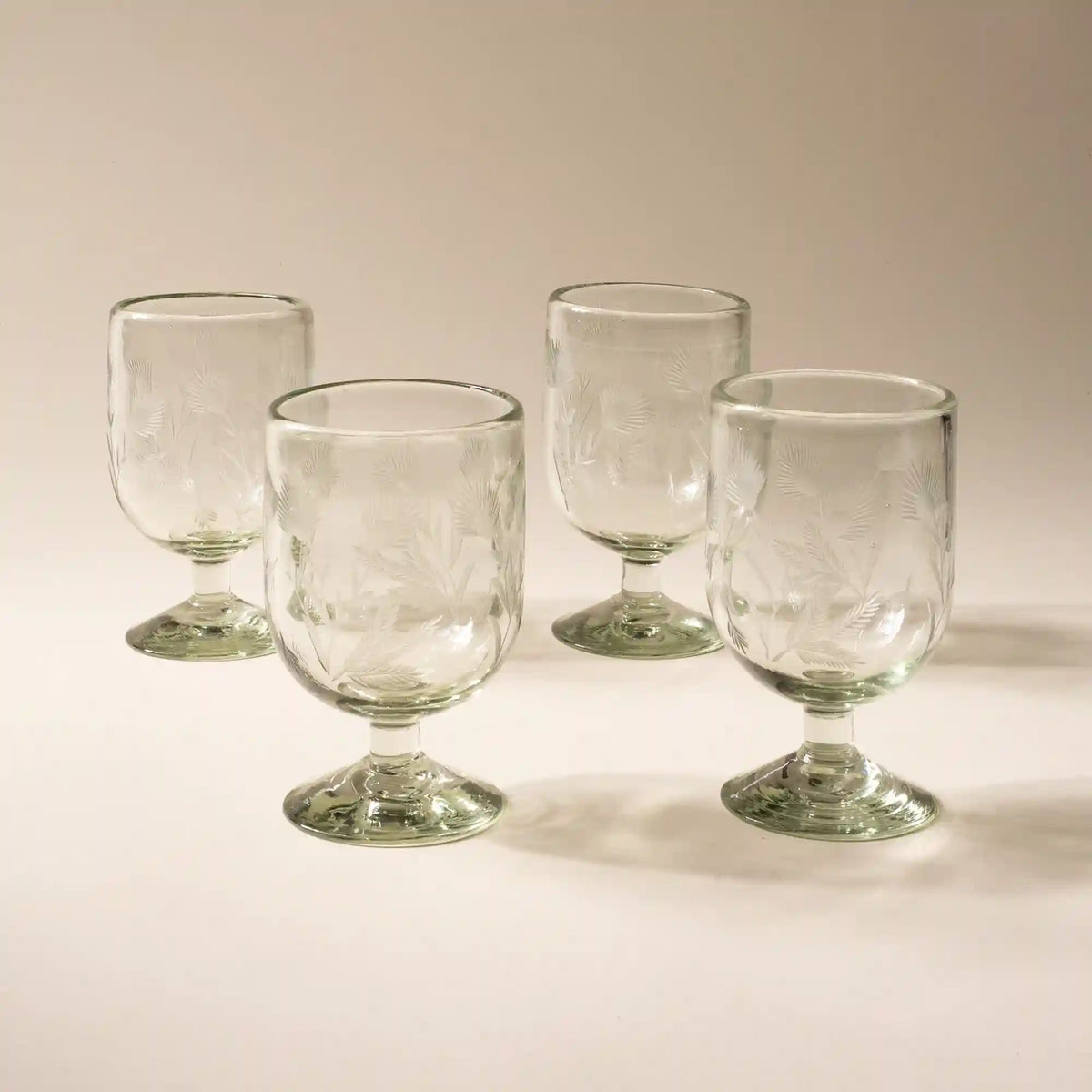 Etched Thistle Wine Glass, Set of 4 Main image