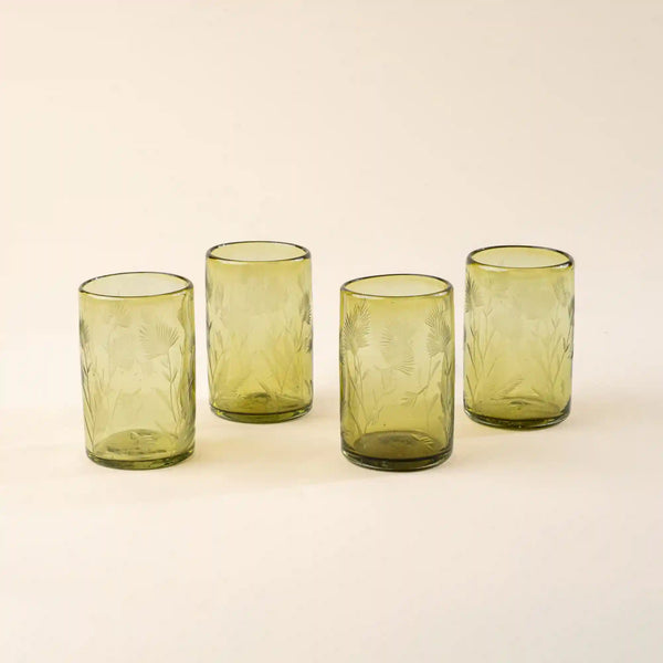 Etched Thistle Tumblers