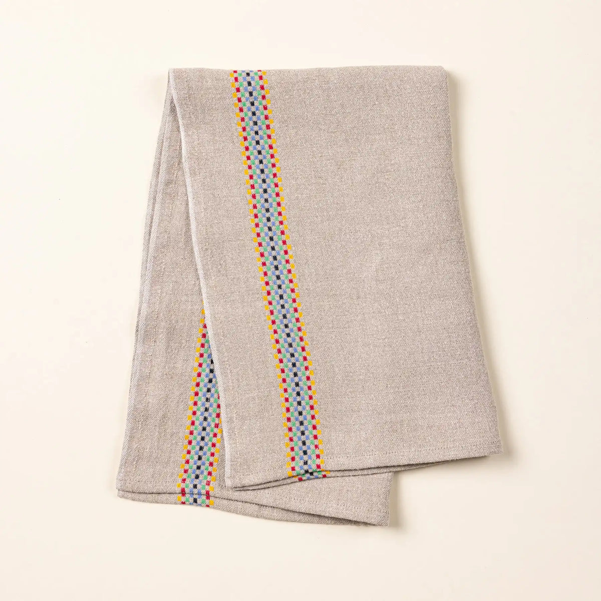 Check French Linen Tea Towel Main image