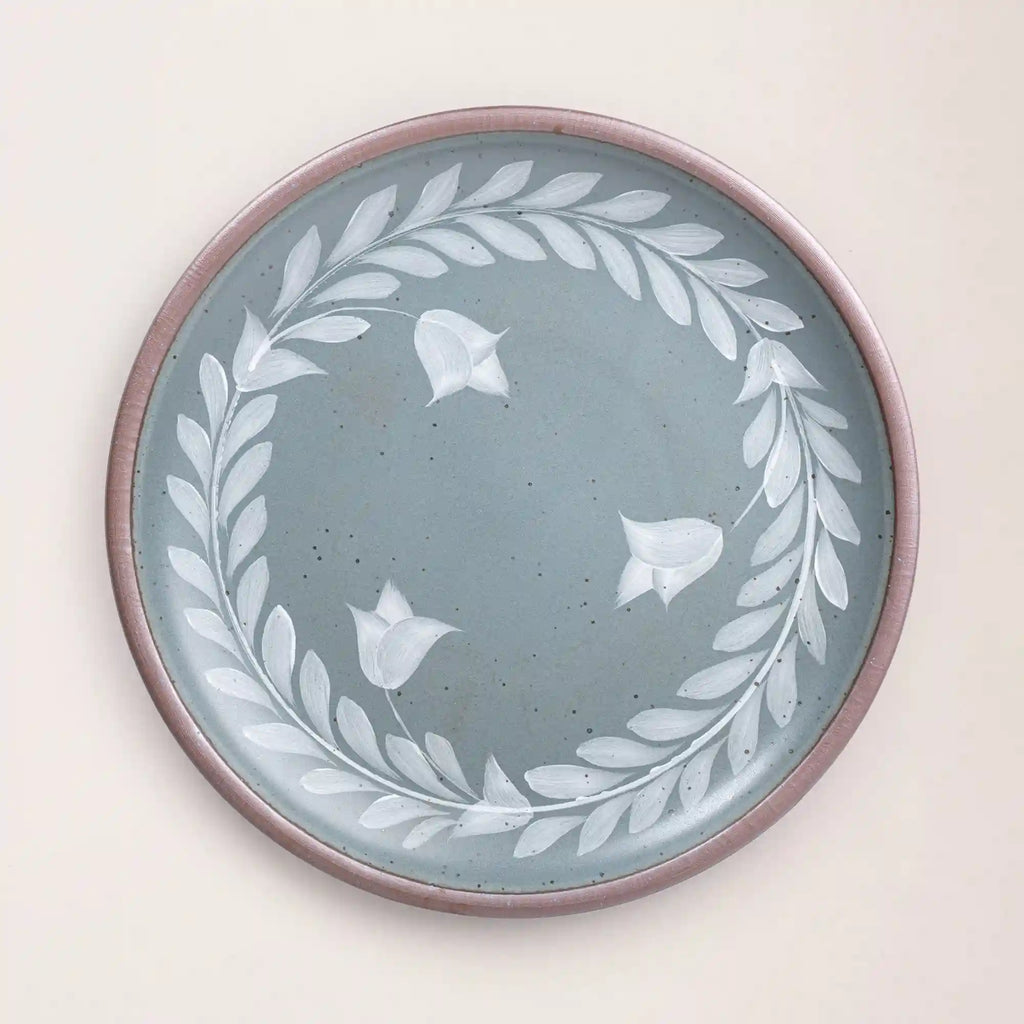 Hand Painted Serving Platter, Tulip Crown