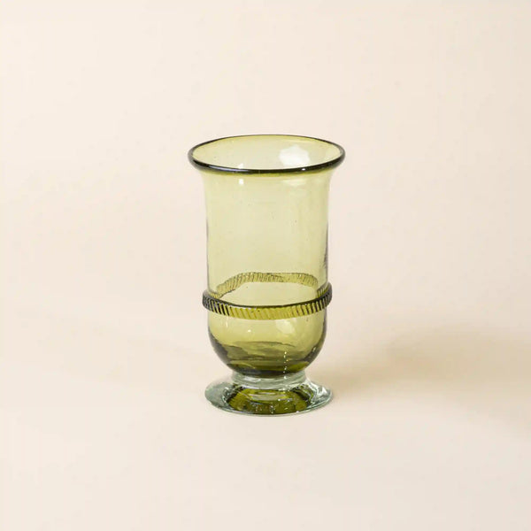 Banded Glass Tall Vase