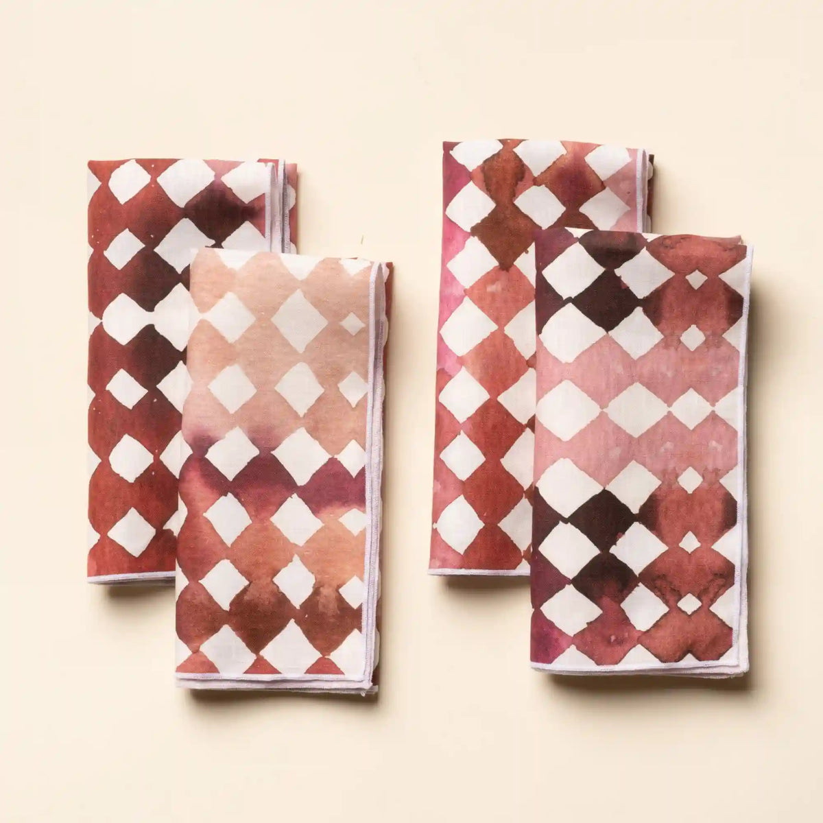 Watercolor Diamonds Napkins, Set of 4 Main image