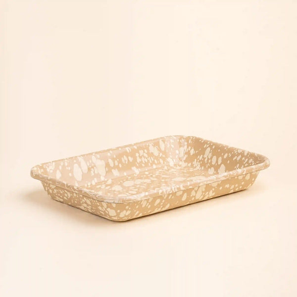 Splattered Enamel Baking Dish
