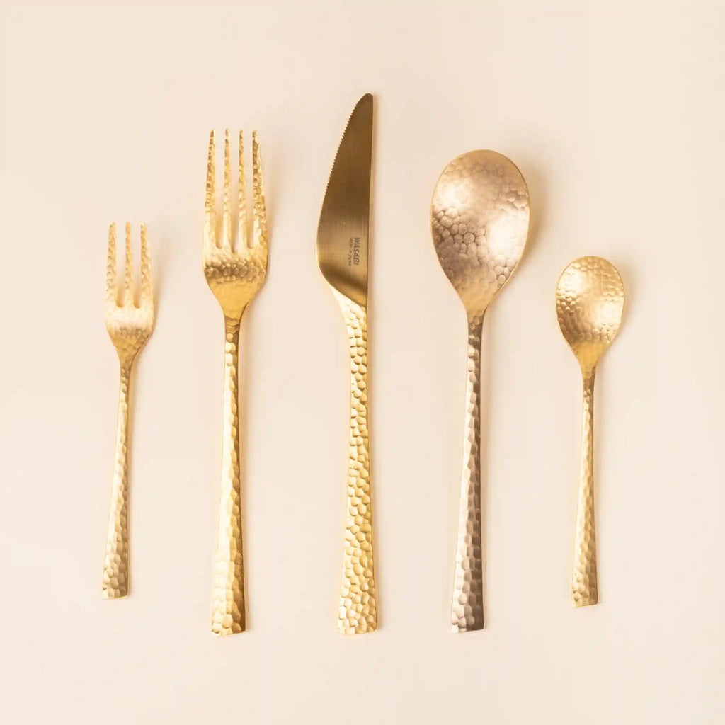 Hammered 5-Piece Flatware Set