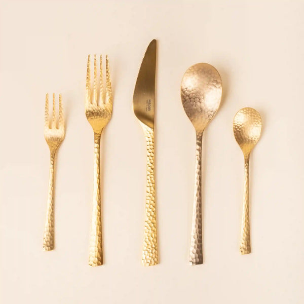 Hammered 5-Piece Flatware Set