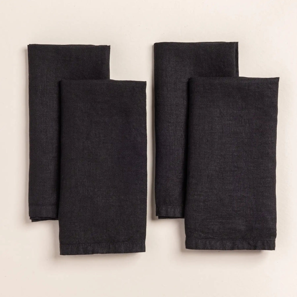 Solid Italian Linen Napkins, Set of 4