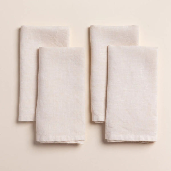 Solid Italian Linen Napkins, Set of 4
