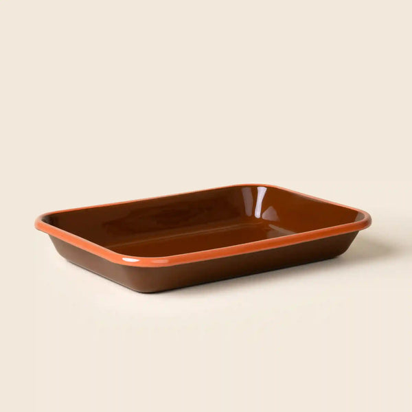 Solid Enamel Baking Dish