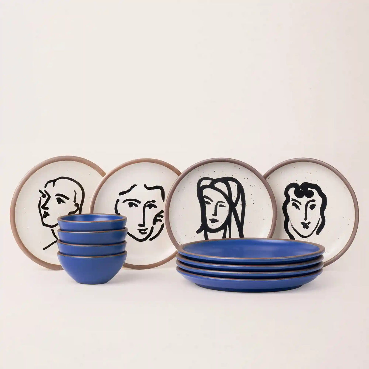 Matisse 12-Piece Dinnerware Set, Aquatint Portraits Main image