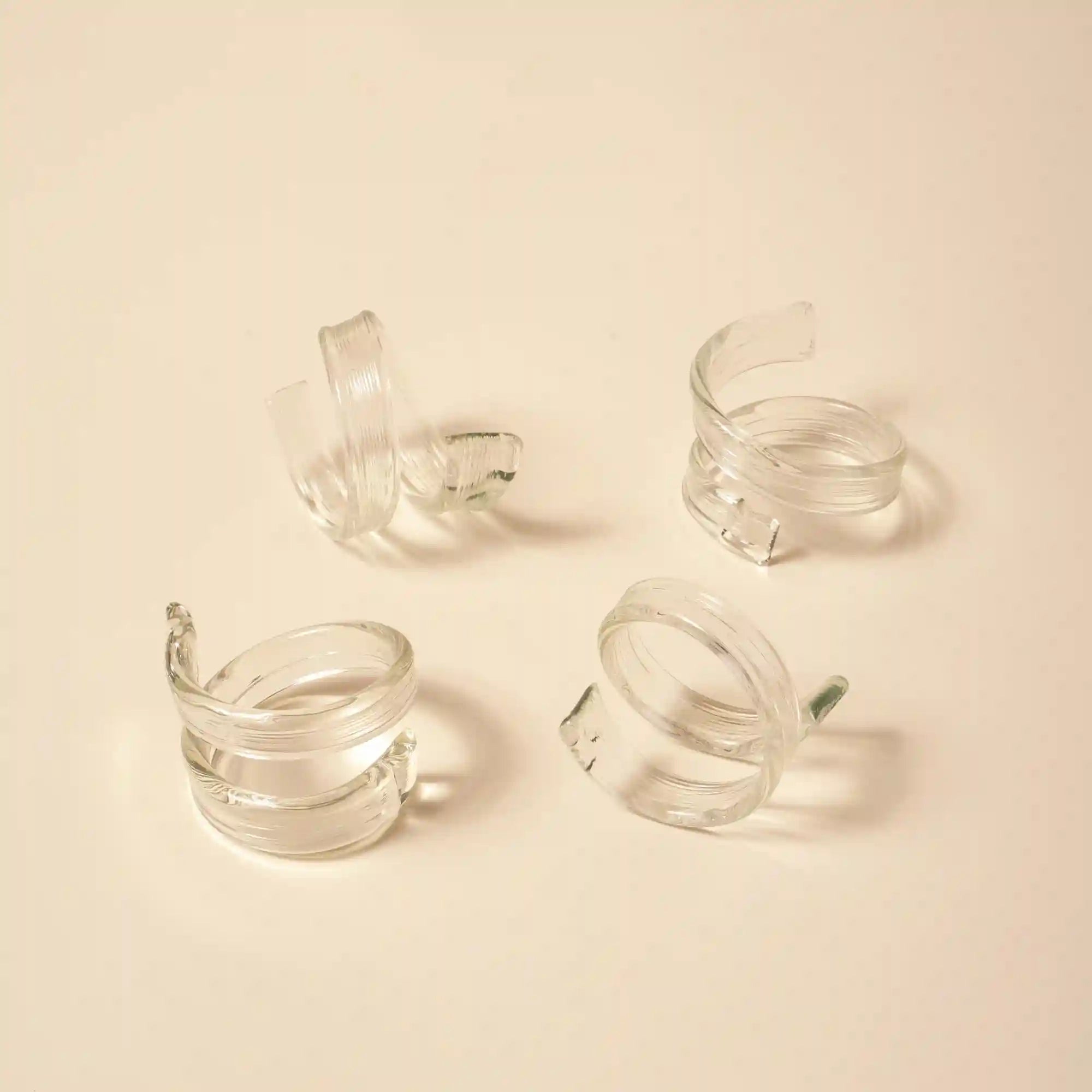 Glass Twist Napkin Rings, Set of 4 Secondary image