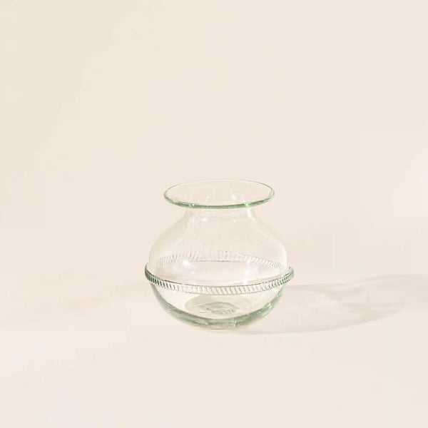 Banded Glass Round Vase