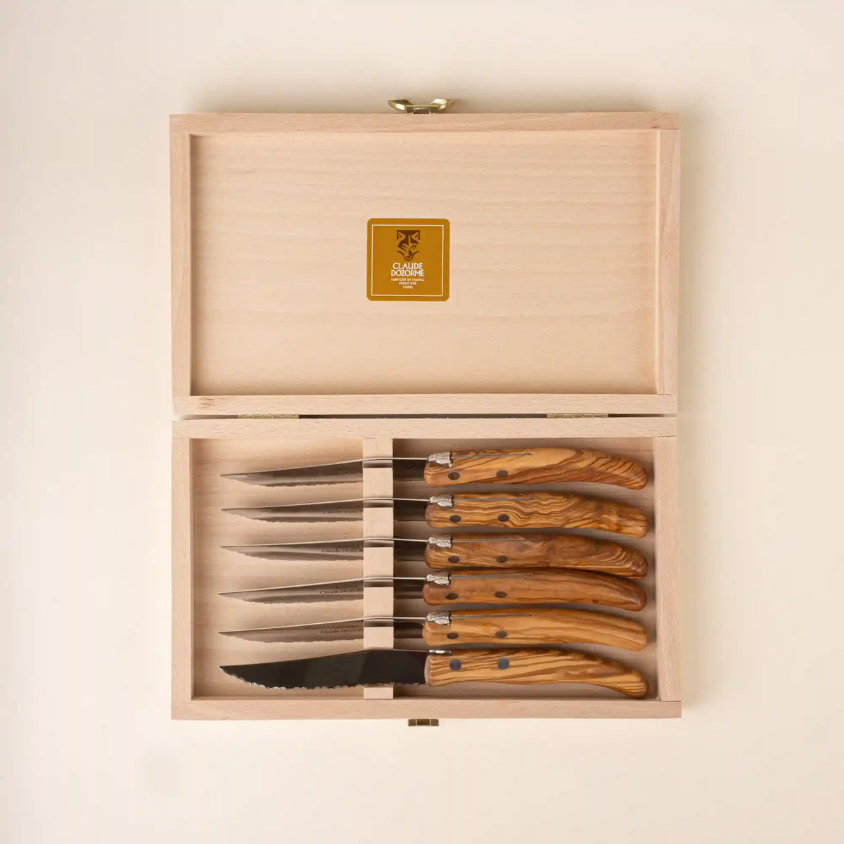 Olive Wood Steak Knife, Set of 6 Main image