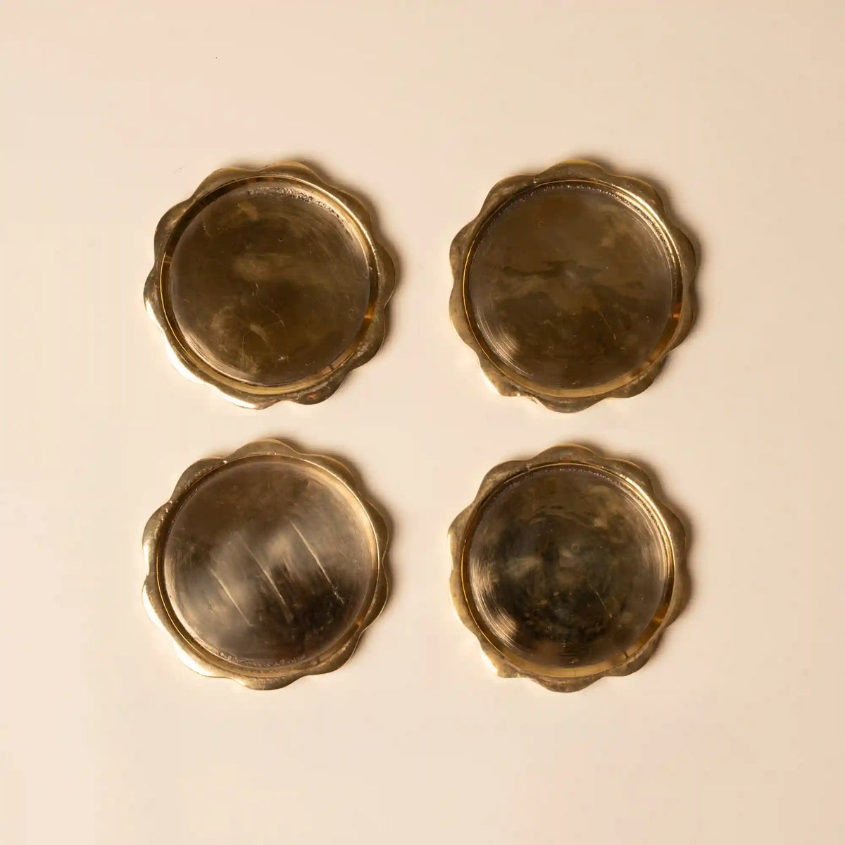 Brass Sun Coasters, Set of 4 Main image