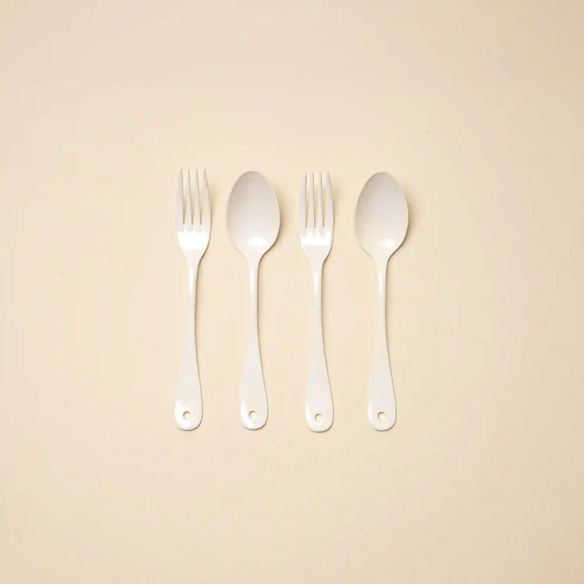 Japanese Enamel Picnic Flatware, 4-Piece Set Main image