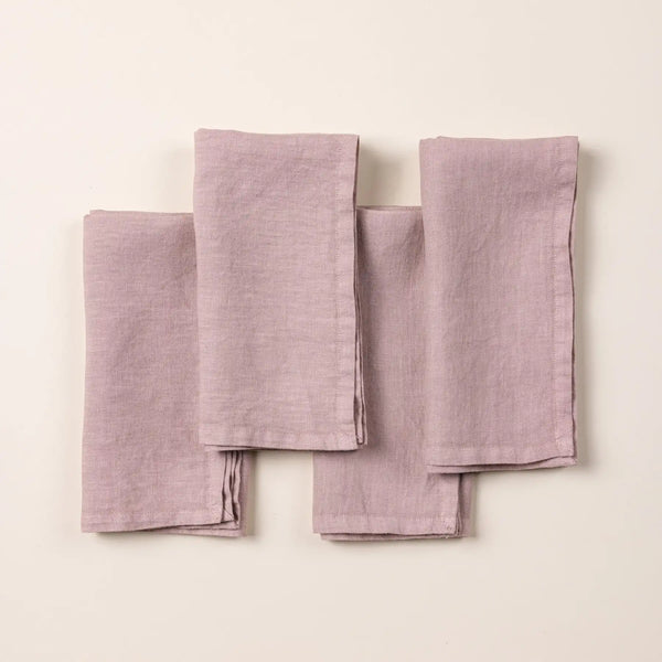 Solid Italian Linen Napkins, Set of 4